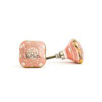 DSC 1744 Pink square and gold ceramic knob