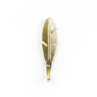 DSC 1976 Polished gold feather wall hook