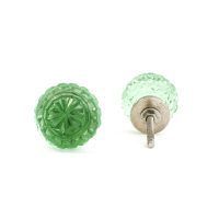 DSC 1906 Green patterned glass knob