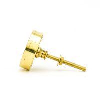 DSC 0760 Round brass edge and white stone knob