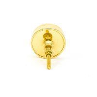 DSC 0768 Round brass edge and white stone knob