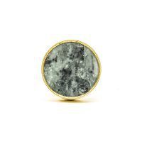 DSC 0787 Round brass edge and grey stone knob