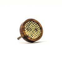 DSC 3420 Gold fish scale round wood knob