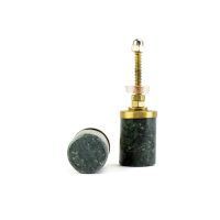 Green Granite and Brass Cylinder Knob K 000021 6