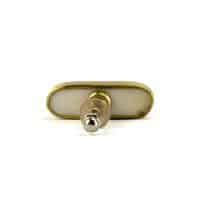 White Marble and Brass Oblong Pull P 000008 2