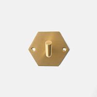 Hex Brushed Brass Wall Hook 1