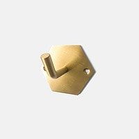 Hex Brushed Brass Wall Hook 2